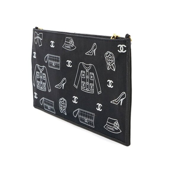 CHANEL Black Leather Shoulder Bag - Picture 3 of 9